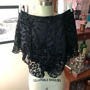 Honey Punch Velvet Burn-Out Shorts